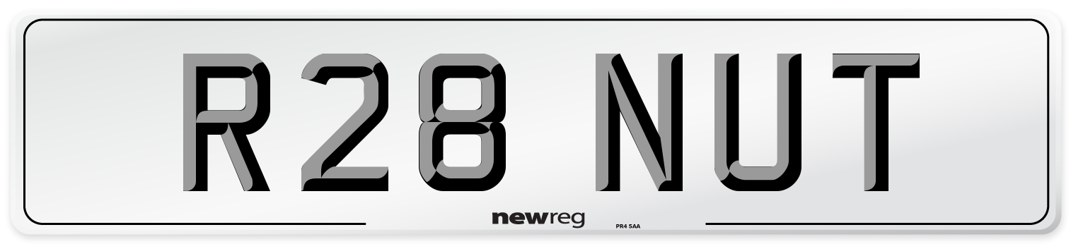 R28 NUT Number Plate from New Reg
